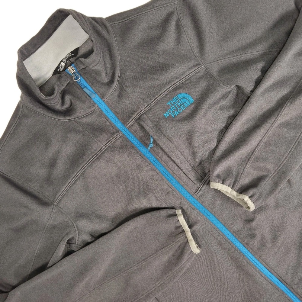 The North Face Apex Bionic 2 Full Zip Jacket Mens Small Gray Blue Activewear